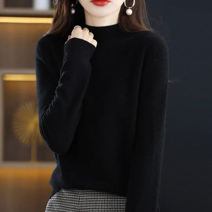 Carlotta – Elegancki sweter z splotem warkocza
