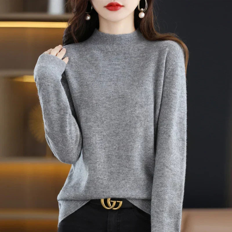 Carlotta – Elegancki sweter z splotem warkocza