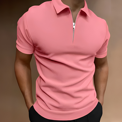 Bronny - Męska klasyczna koszulka z półzamkiem