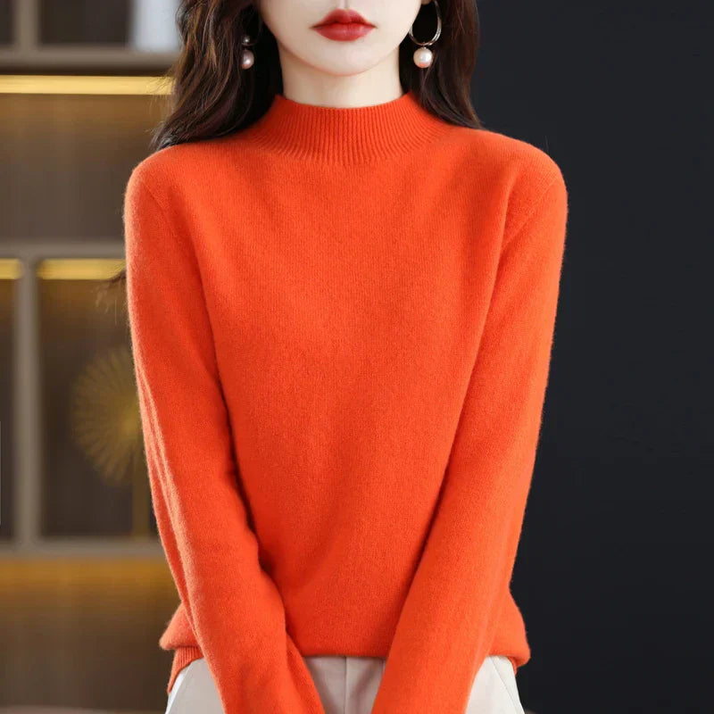 Carlotta – Elegancki sweter z splotem warkocza