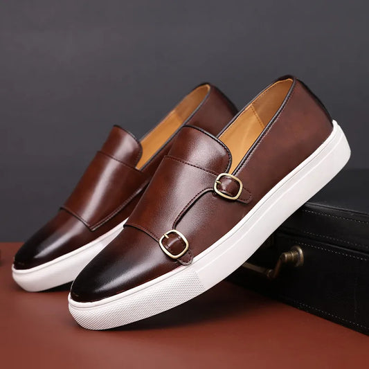 Jerald – Luźne Męskie Buty w Skórzanym Stylu