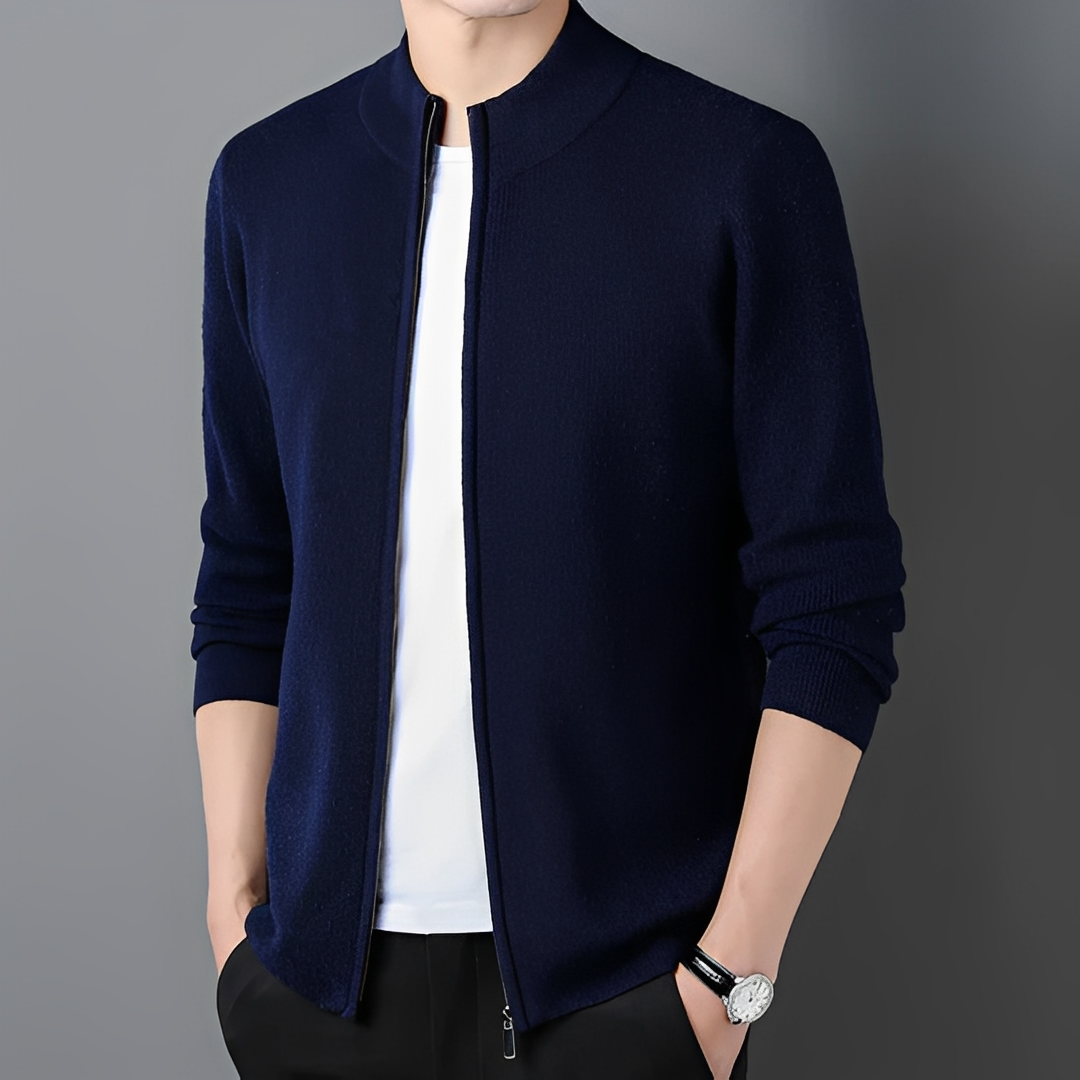 Derek - Męski kardigan na zamek, dający wygodę