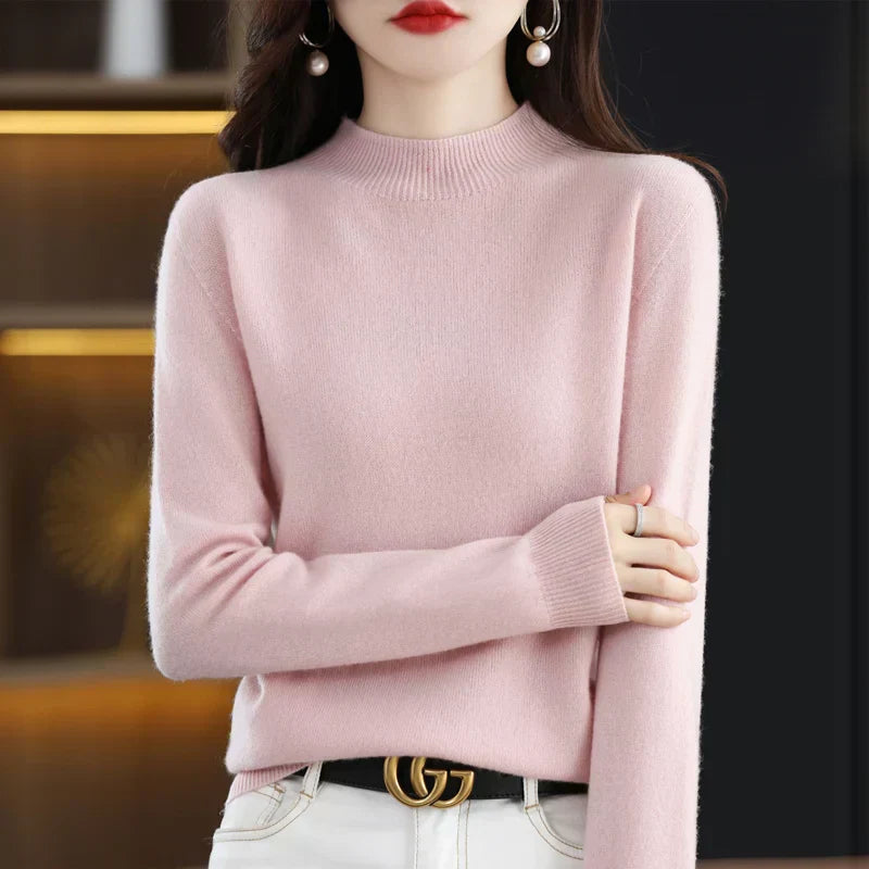 Carlotta – Elegancki sweter z splotem warkocza