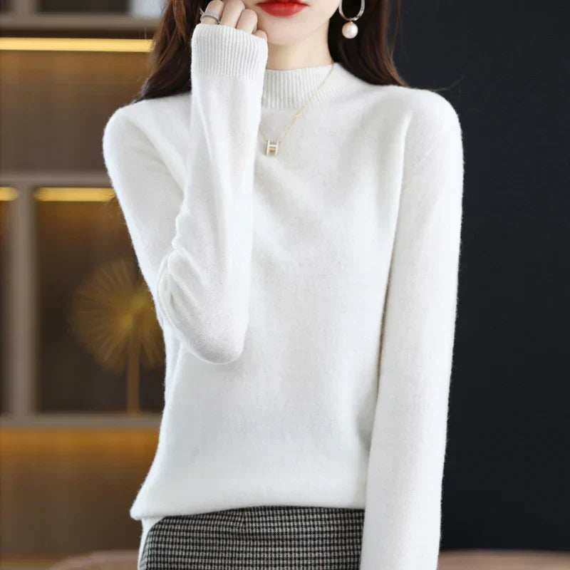 Carlotta – Elegancki sweter z splotem warkocza