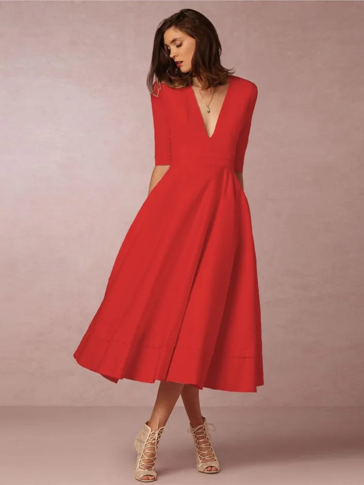 Noemi – Elegancka sukienka wieczorowa w długości midi
