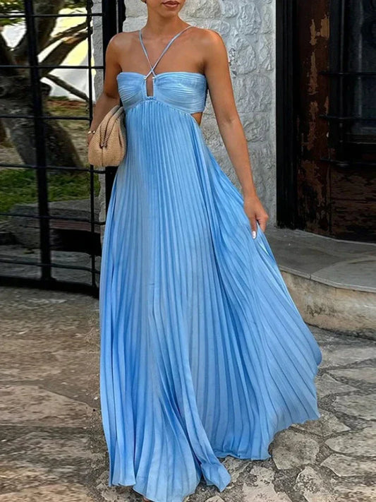 Ayelet - Plisowana Suknia Maxi, Wielofunkcyjna & Elegancka