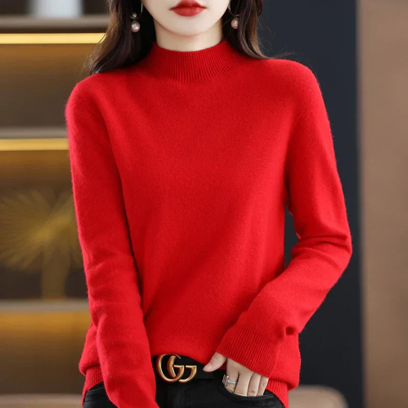Carlotta – Elegancki sweter z splotem warkocza