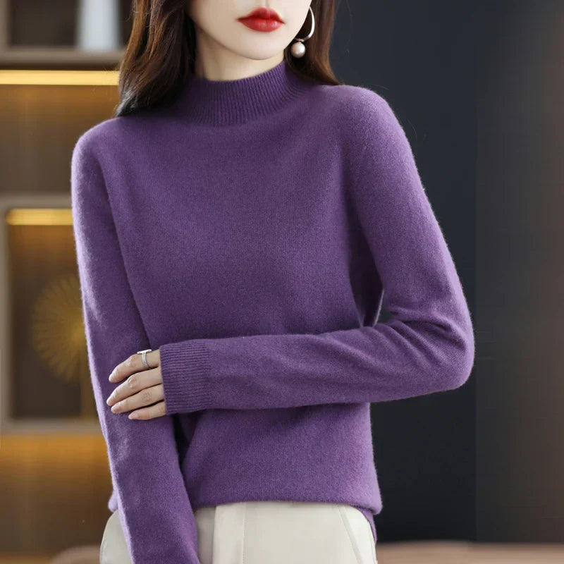 Carlotta – Elegancki sweter z splotem warkocza