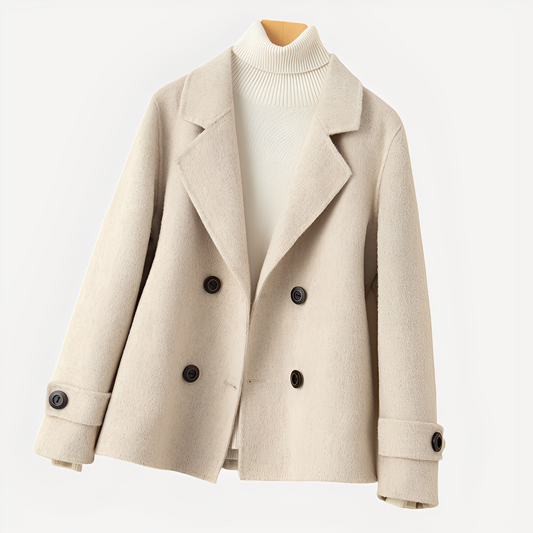 Sofia - Modna krótka kurtka kaszmirowa dla kobiet