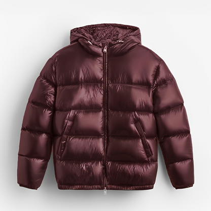 Myles - Męska gruba puchowa kurtka z kapturem