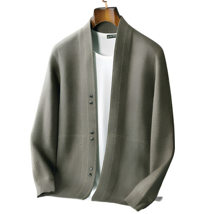 Alfie - Nowoczesny męski kardigan z grubiej wełny