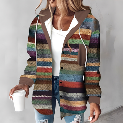 Martina - Lekka wełniana kurtka z kapturem dla kobiet