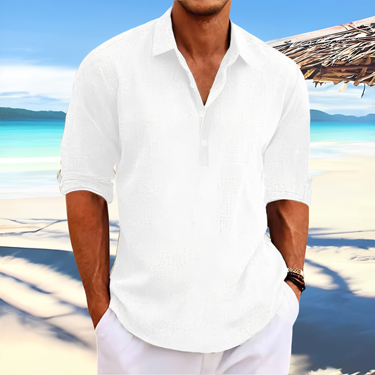 Charles - swobodna koszula z listwą guzikową dla mężczyzn