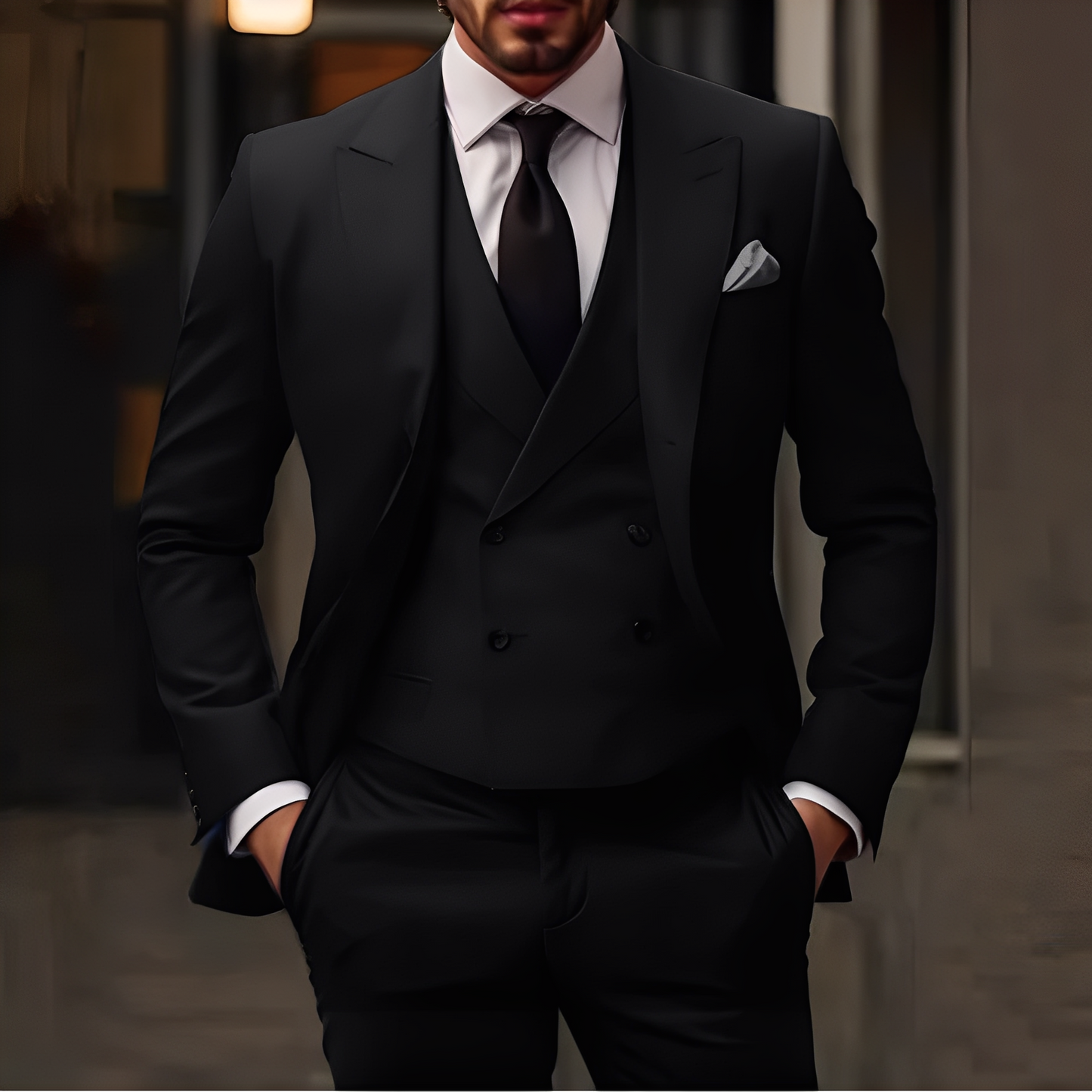Darrel - Elegancki luźny męski garnitur