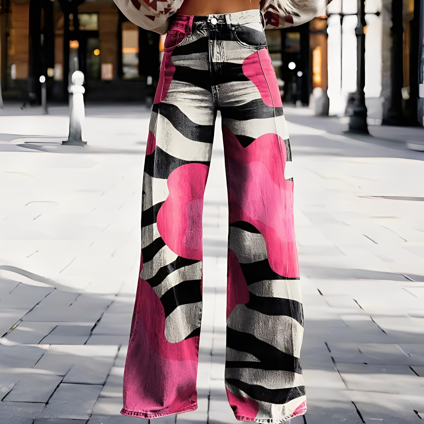 Briley - Eleganckie i stylowe szerokie spodnie damskie