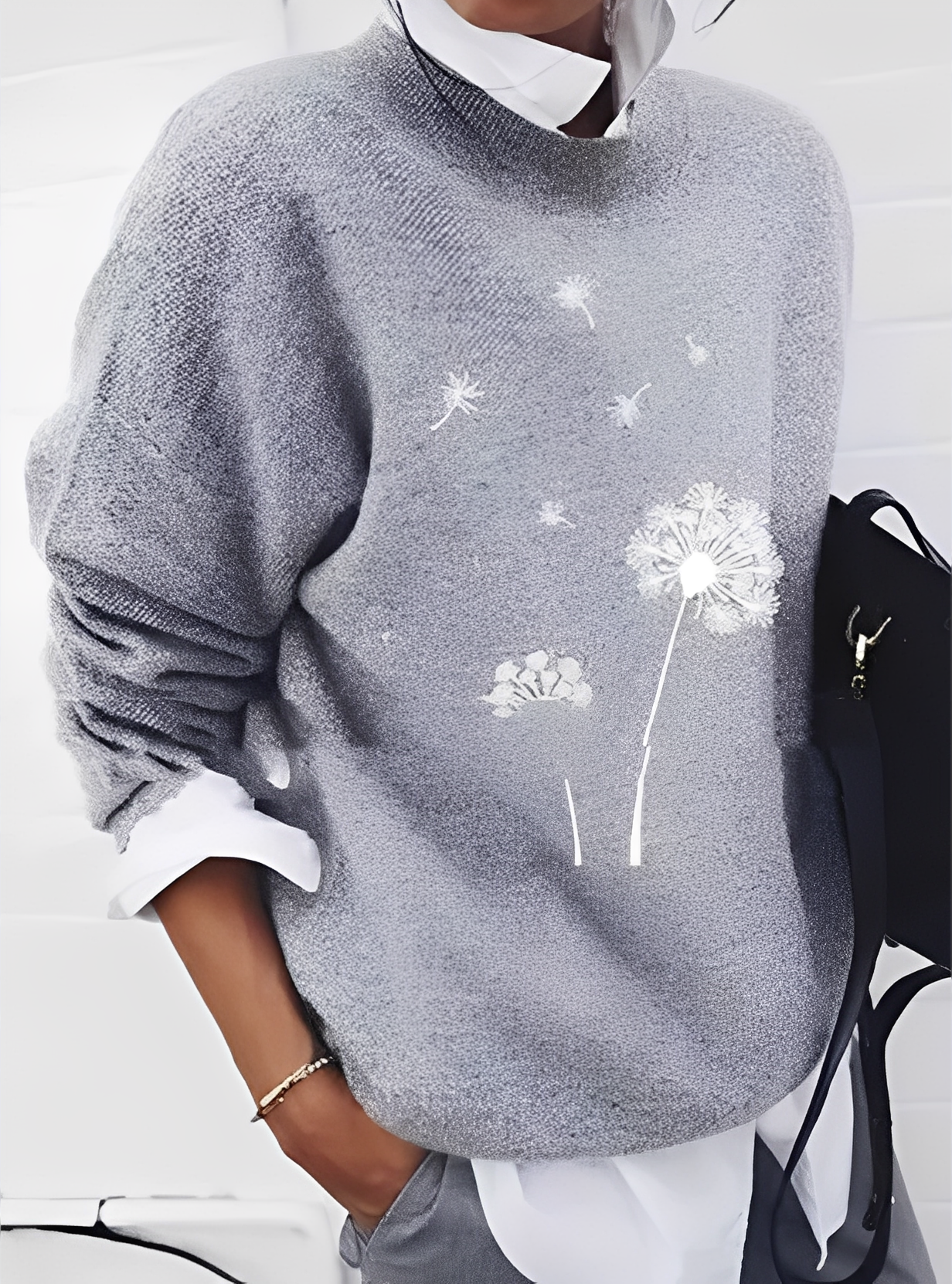 Milly - Stylowy, swobodny sweter z wzorem dla kobiet