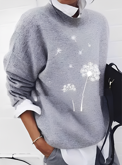 Milly - Stylowy, swobodny sweter z wzorem dla kobiet