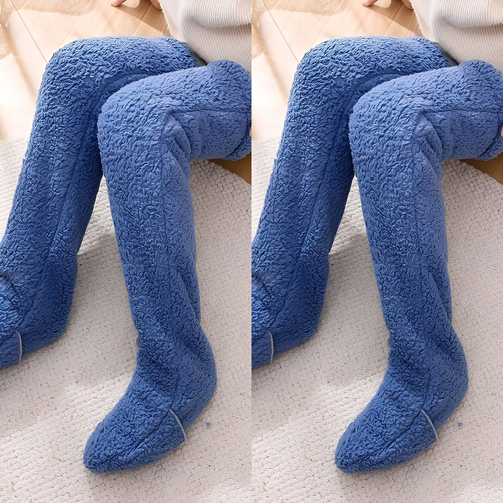 Camellia - Ciepłe, zimowe skarpety za kolano dla kobiet
