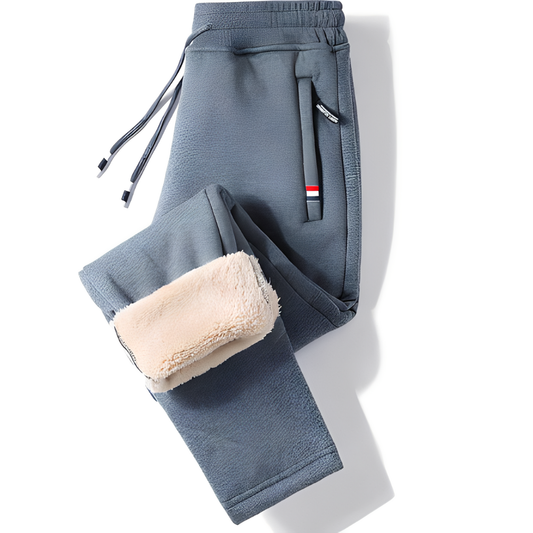 Theo - Swobodne, termiczne spodnie z prostymi nogawkami dla mężczyzn