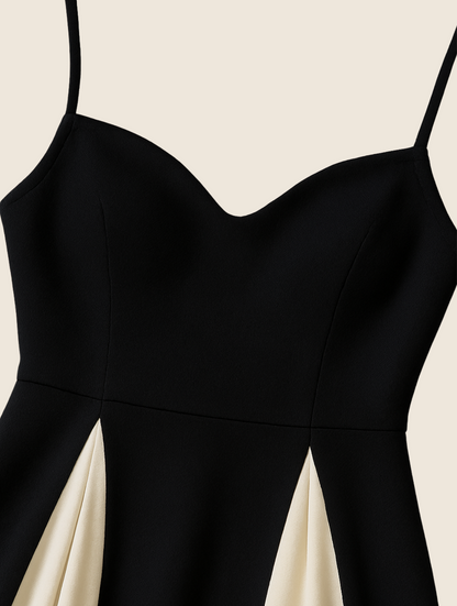 Hadas - Portofino Kontrastowy Panel Sukienka Elegancka