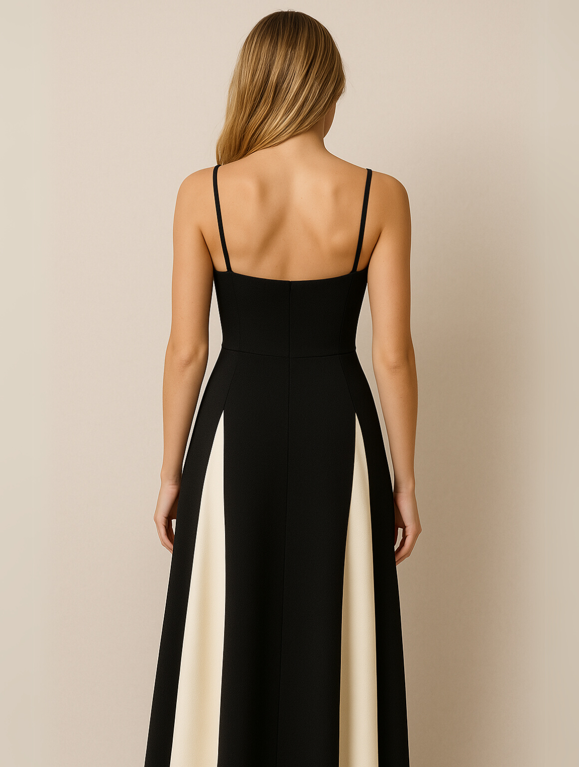 Hadas - Portofino Kontrastowy Panel Sukienka Elegancka