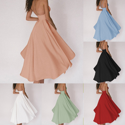 Gabriella – Satynowe sukienki z krzyżowymi ramiączkami