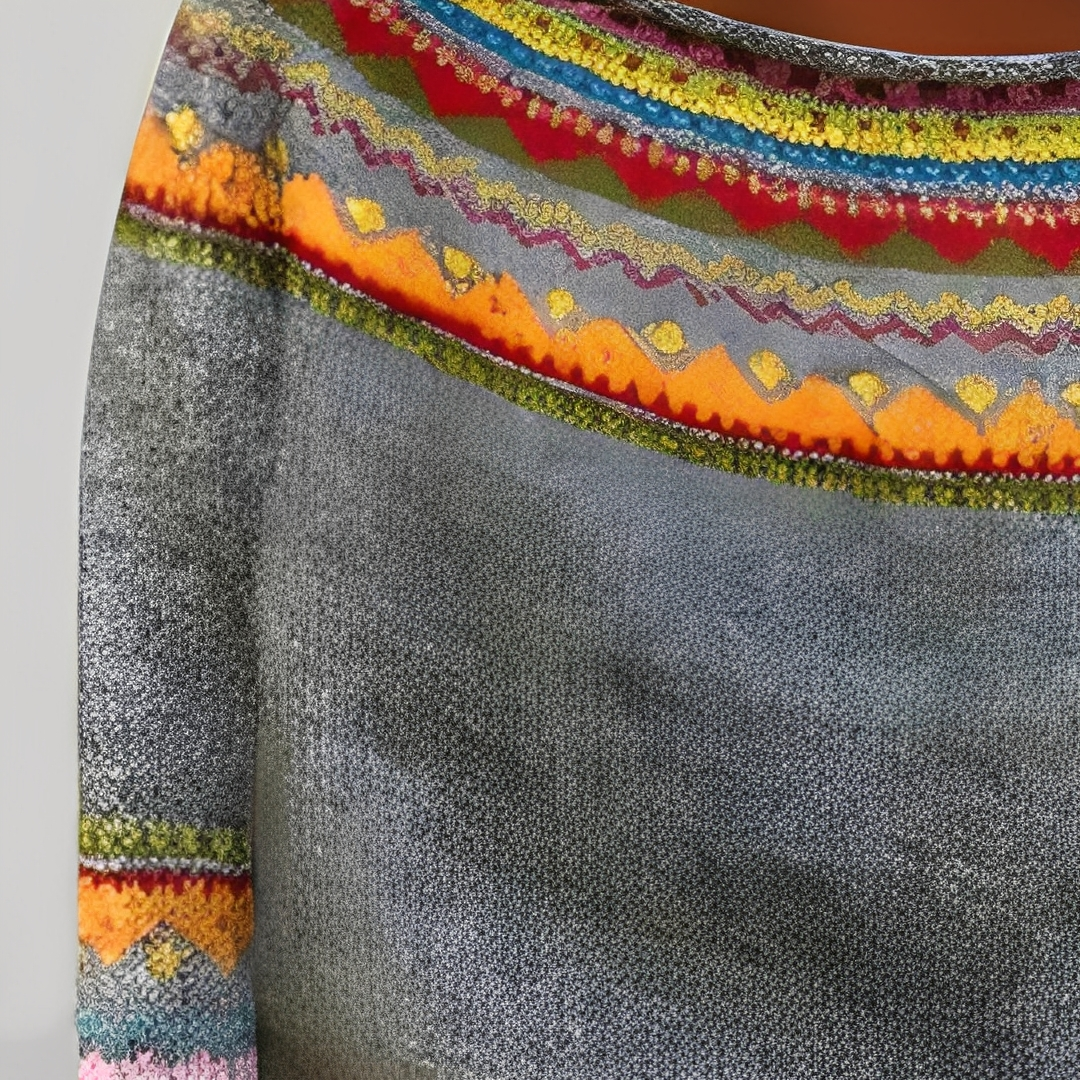 Stéphanie - Sweter z gustownym wzorem dla kobiet