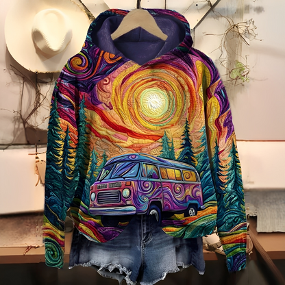 Séraphine - bluza z kapturem z nadrukiem cyfrowym dla kobiet