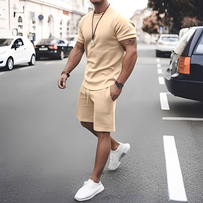 Velmond - Stylowy letni garnitur dwuczęściowy dla mężczyzn