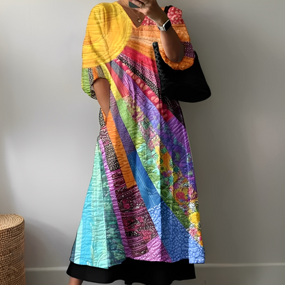 Angeleka - Barwna i komfortowa sukienka damska