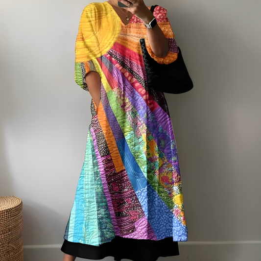 Angeleka - Barwna i komfortowa sukienka damska