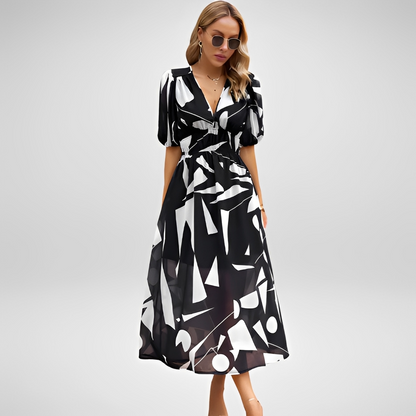 Airis - Stylowa letnia sukienka z dekoltem V dla kobiet