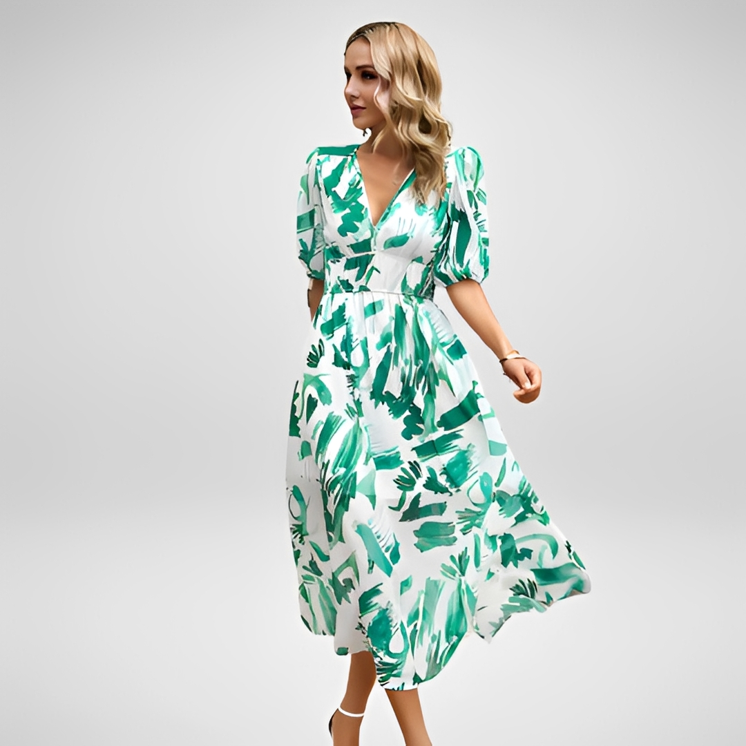 Airis - Stylowa letnia sukienka z dekoltem V dla kobiet