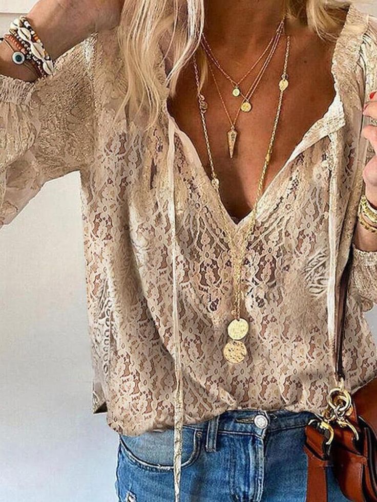 Noemi – Boho-bluzka z dekoltem V