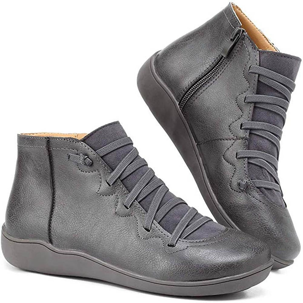 Afra – Retro Lace-Up Ankle Boots