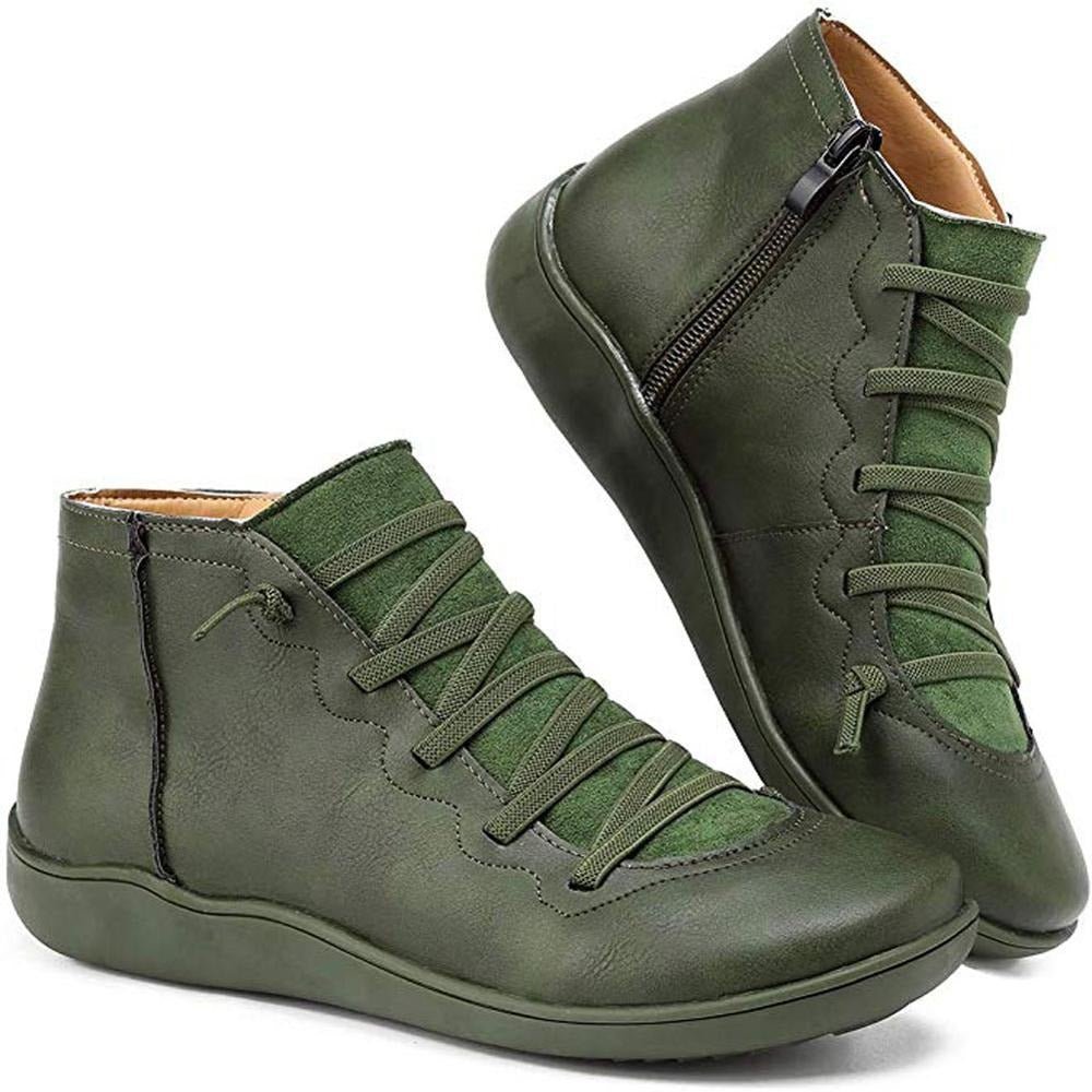 Afra – Retro Lace-Up Ankle Boots