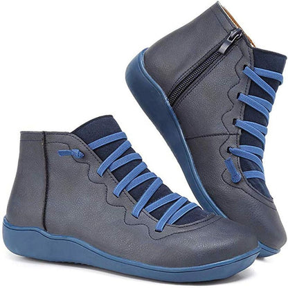 Afra – Retro Lace-Up Ankle Boots