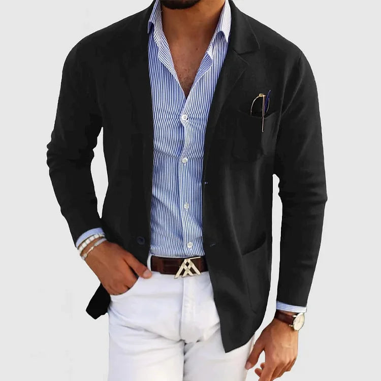 Silvanus - Męski Casual Dzianinowy Blezer, Lekki