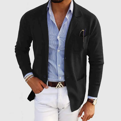 Silvanus - Męski Casual Dzianinowy Blezer, Lekki