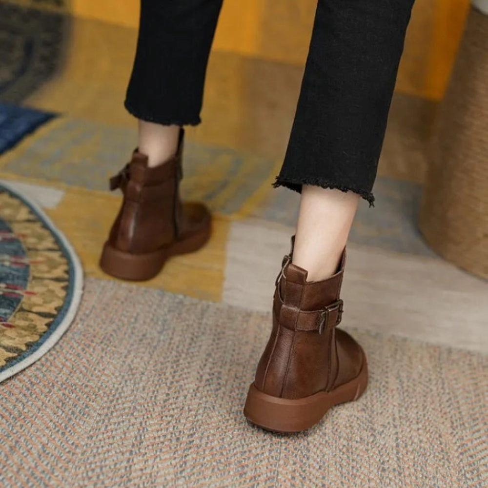 Belladonna - Vintage-skórzane botki