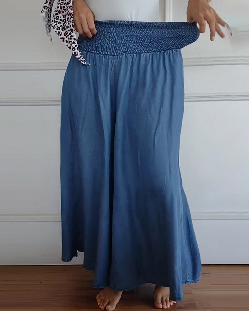 Astrid - Komfortowe Szerokie-Spodnie