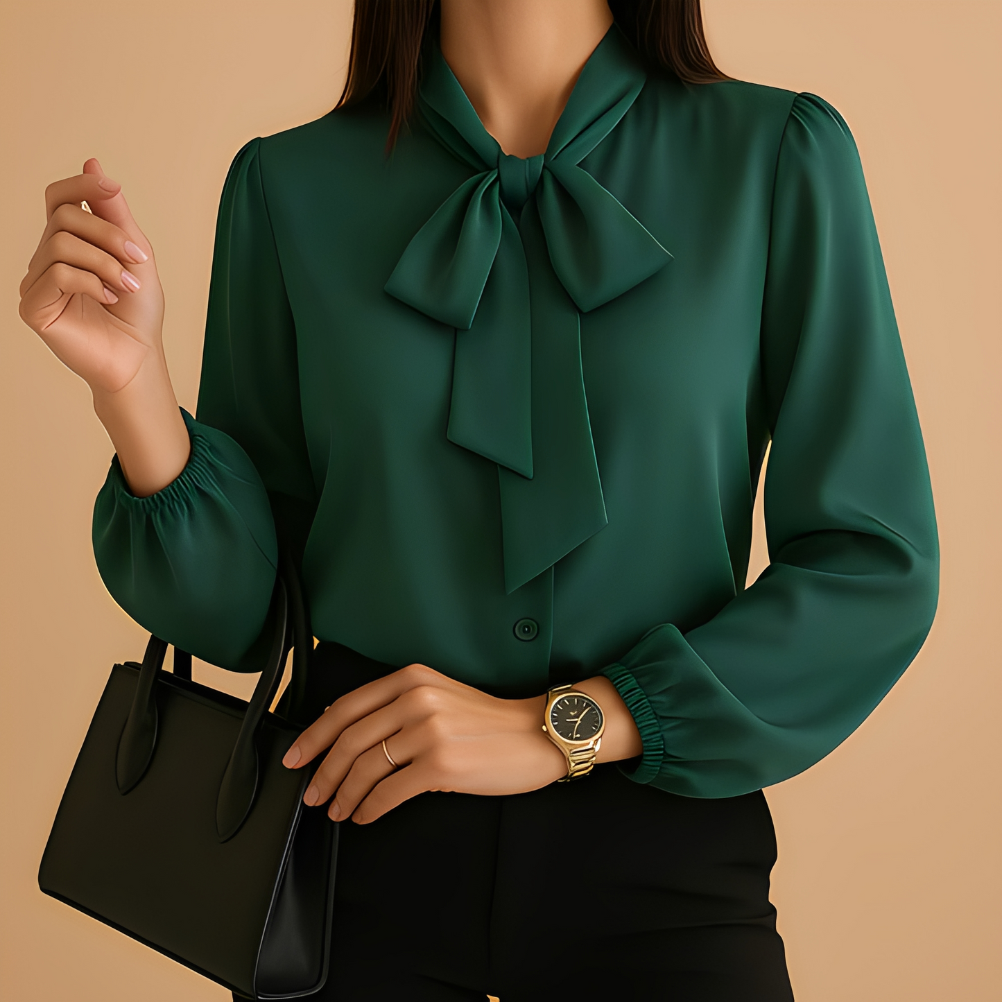 Blainne - Elegancka damska bluzka z kokardą