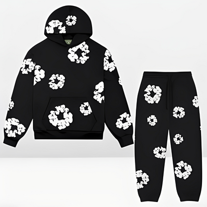 Kezelle - Pełen zestaw: damski sweter i spodnie bawełniane