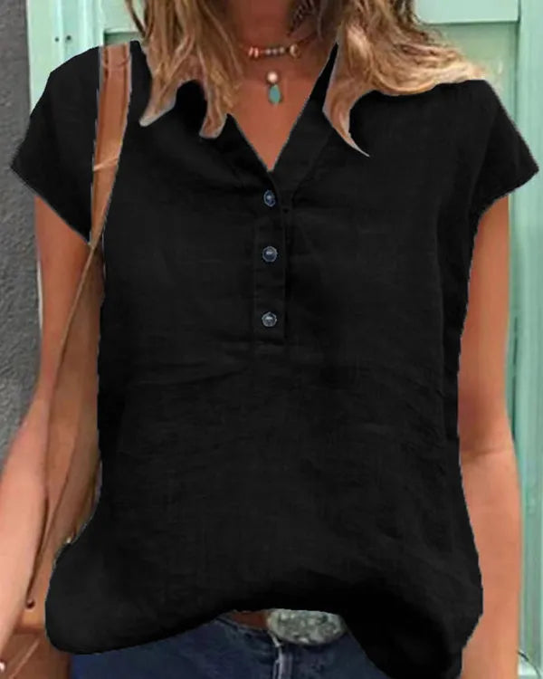 Natasha - Swobodna i Komfortowa Bluzka z Krótkimi Rękawami