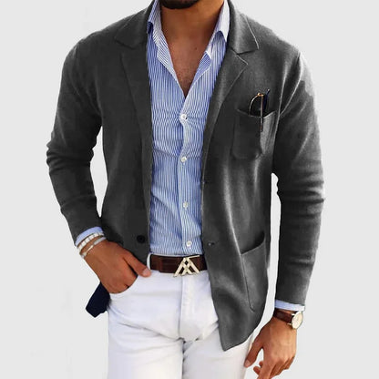 Silvanus - Męski Casual Dzianinowy Blezer, Lekki