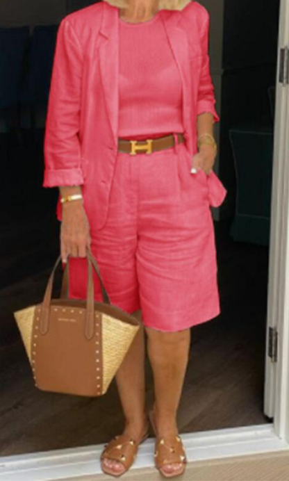 Caroline - Zestaw lniany w stylu casual-chic