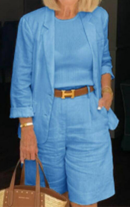 Caroline - Zestaw lniany w stylu casual-chic