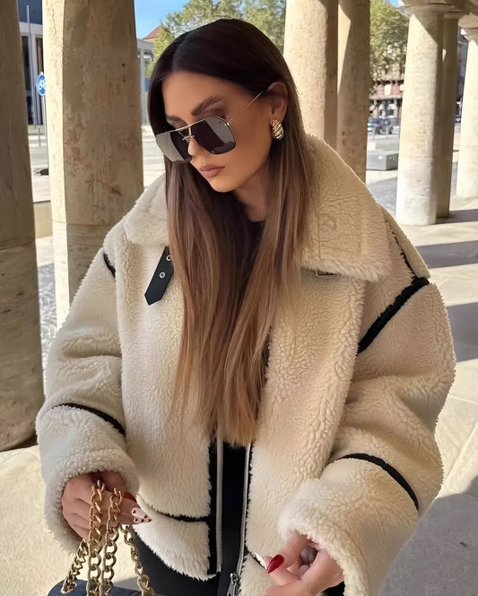 Irene - Ciepła, gruba kurtka z pluszu dla kobiet