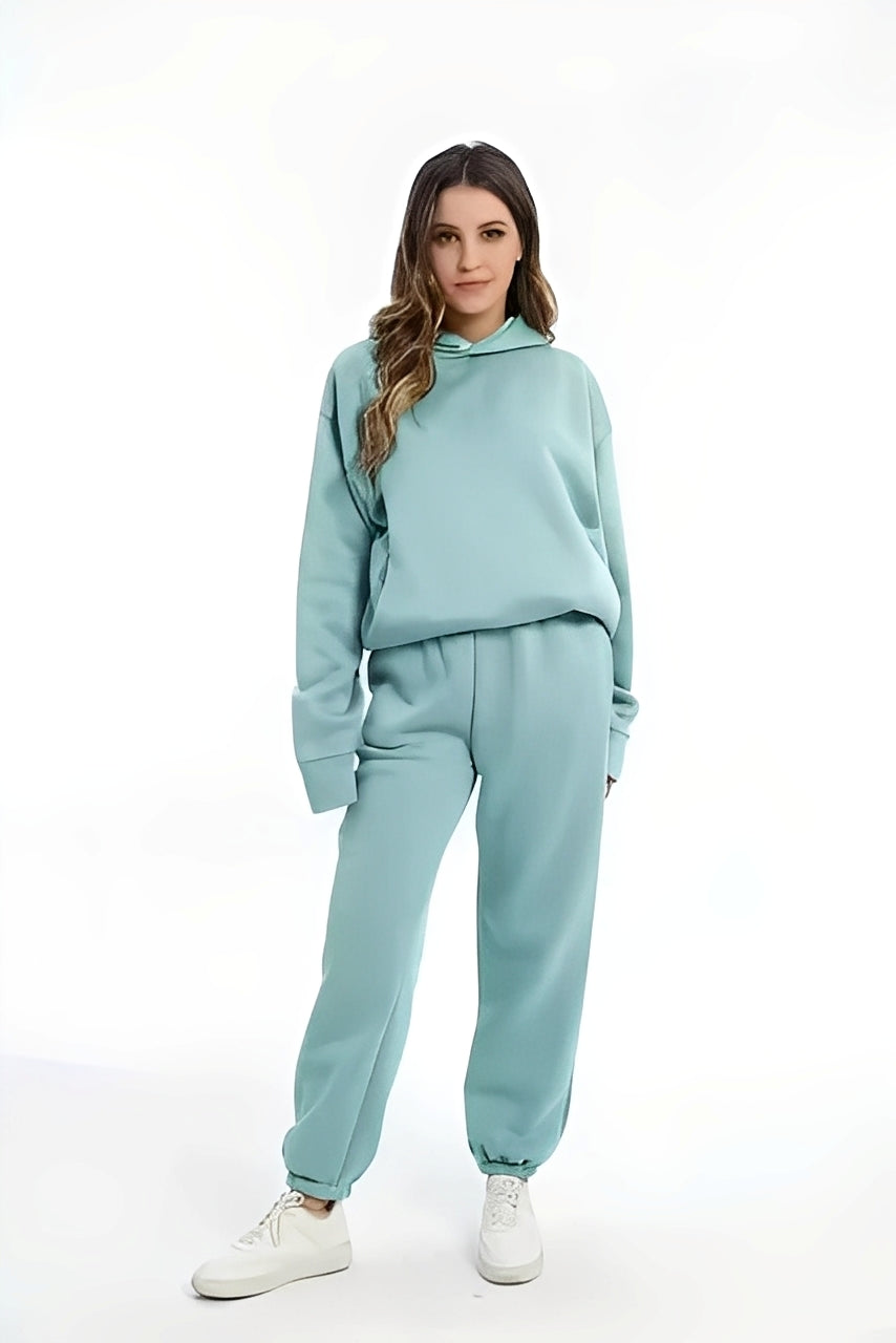 Adelia – Jednokolorowy Zestaw Hoodie