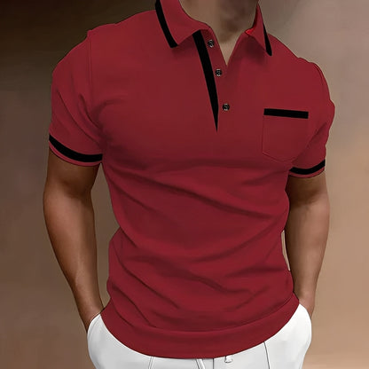 Callahan - Stylowa męska koszulka polo z kieszenią